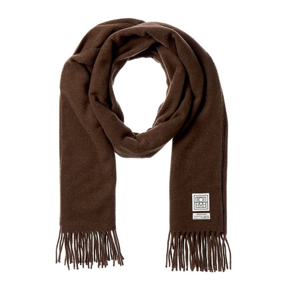 Toteme Wool Scarf, Brown